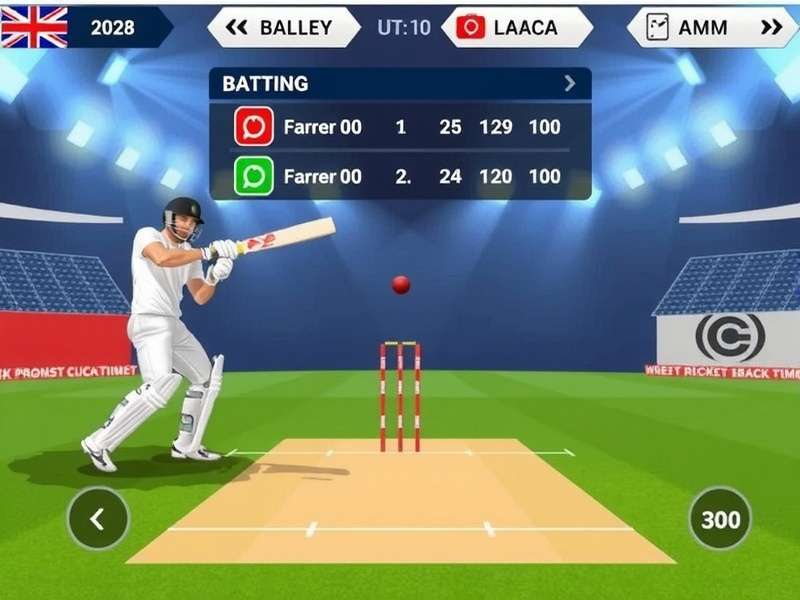 T20 Cricket Masters batting interface
